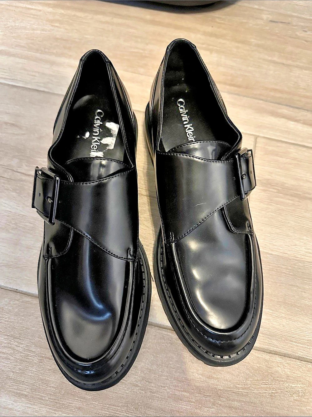 NEW Calvin Klein Saundee Women's Monk Strap Shoe Black